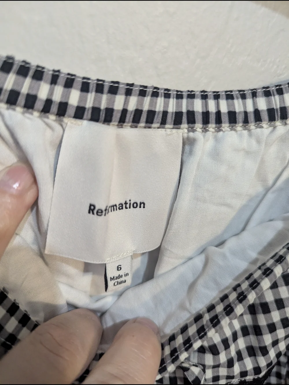 Reformation Valetta Two Piece In Remy Check - Size 6 - Picture 7 of 12